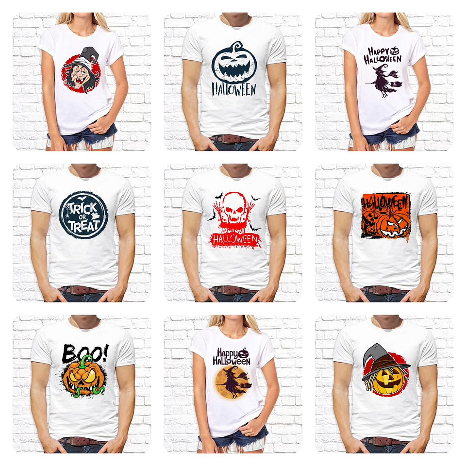 19 Artes para Camisa Halloween Arquivo Editável 2