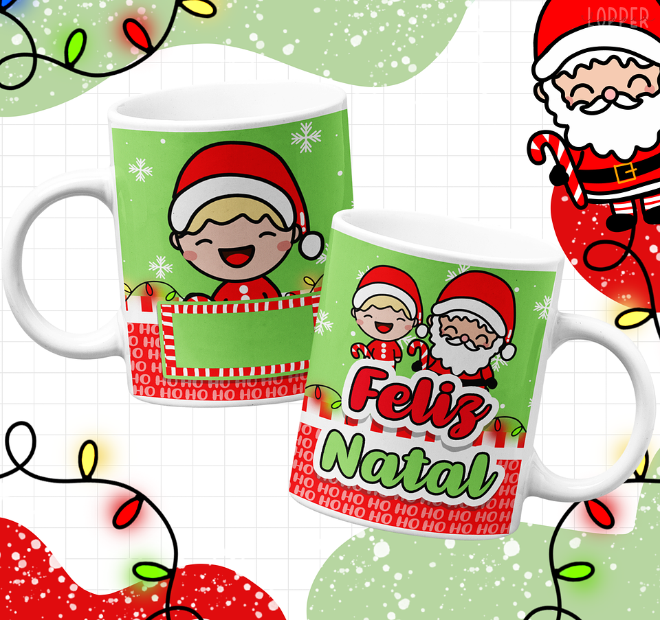 15 Artes para Caneca Natal Infantil Arquivo Editável 8