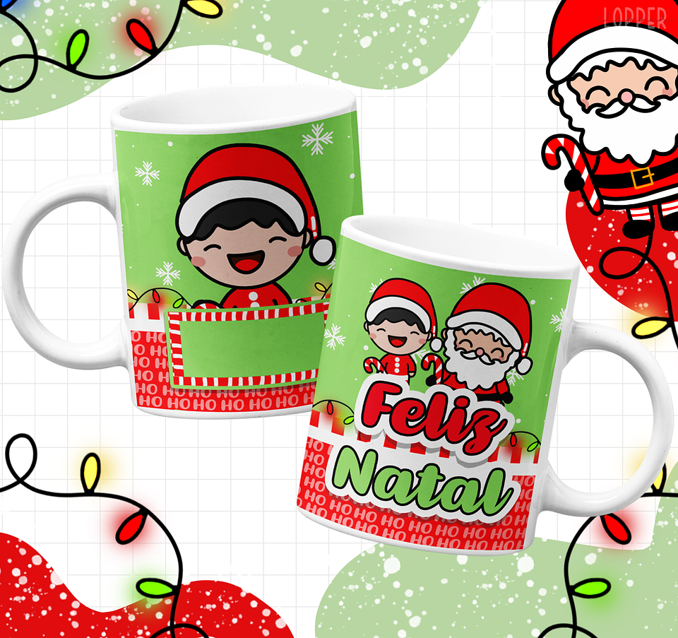 15 Artes para Caneca Natal Infantil Arquivo Editável 10