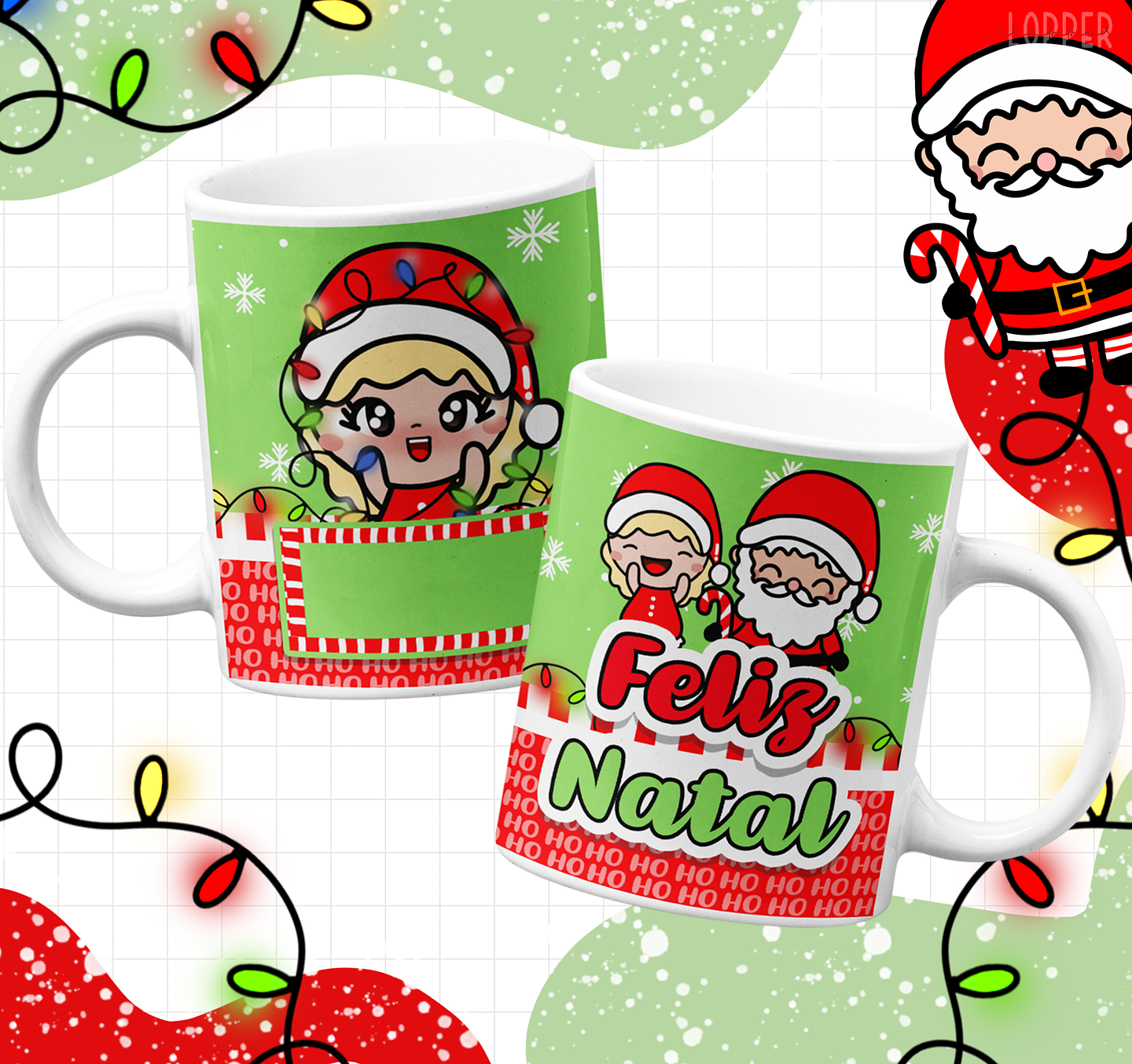 15 Artes para Caneca Natal Infantil Arquivo Editável 11