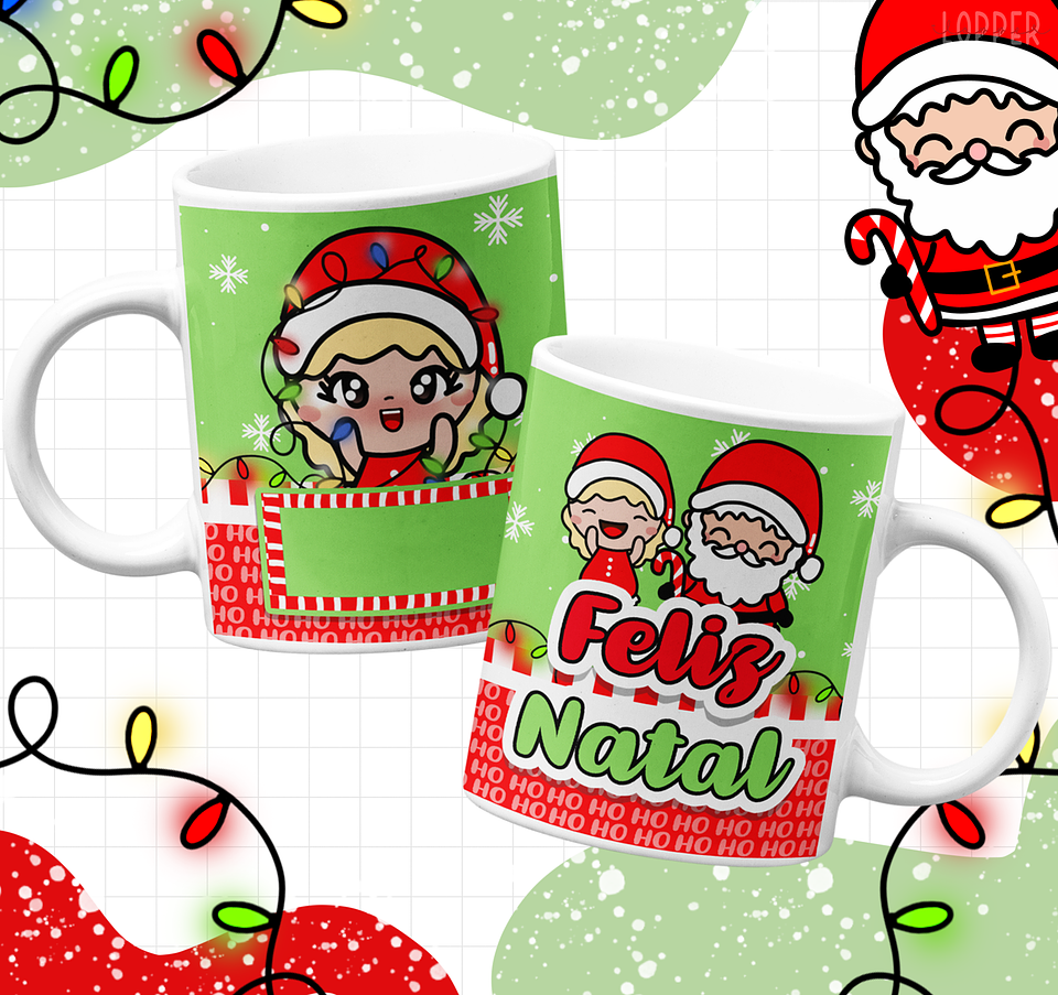 15 Artes para Caneca Natal Infantil Arquivo Editável 11