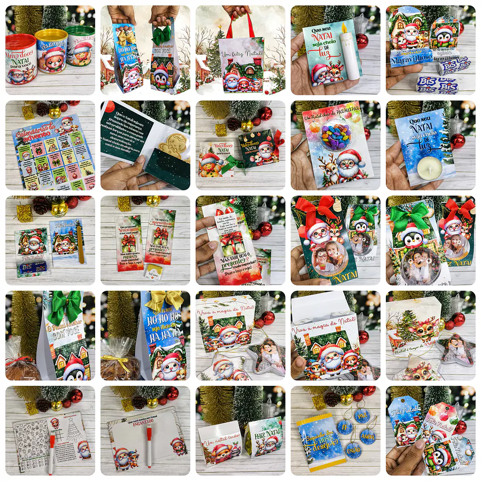 Arquivos de Corte Mimos Papai Noel Natal em Png 1