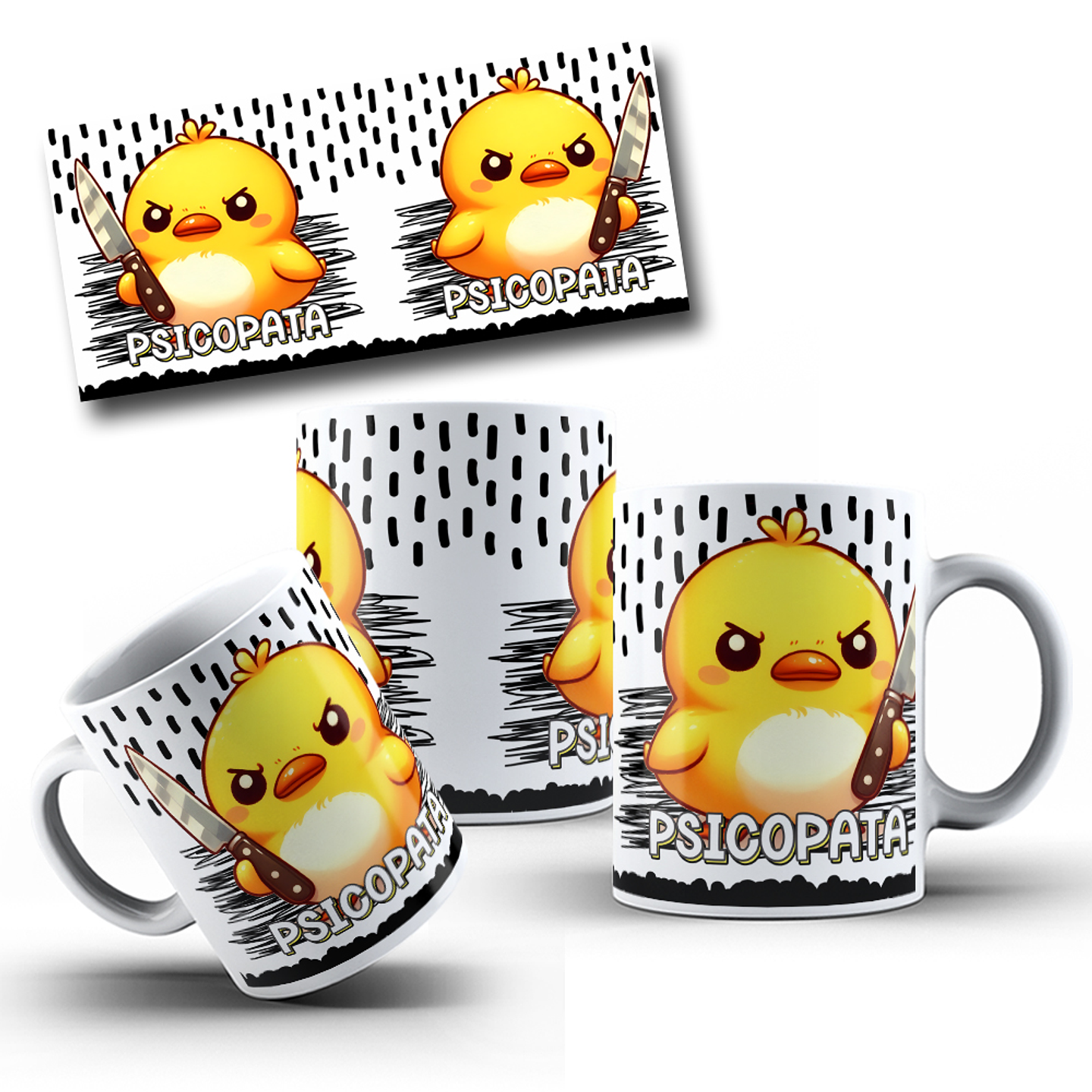 5 Artes para Caneca Pato Arquivo Editável  3