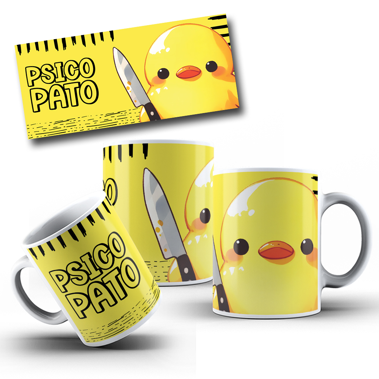 5 Artes para Caneca Pato Arquivo Editável  5