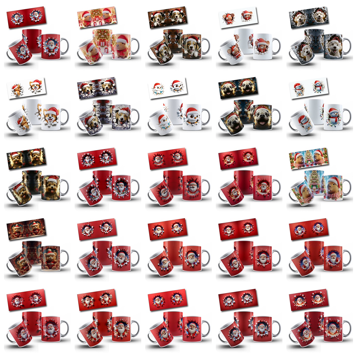 198 Artes para Caneca Natal 3d Arquivo em Jpg 5