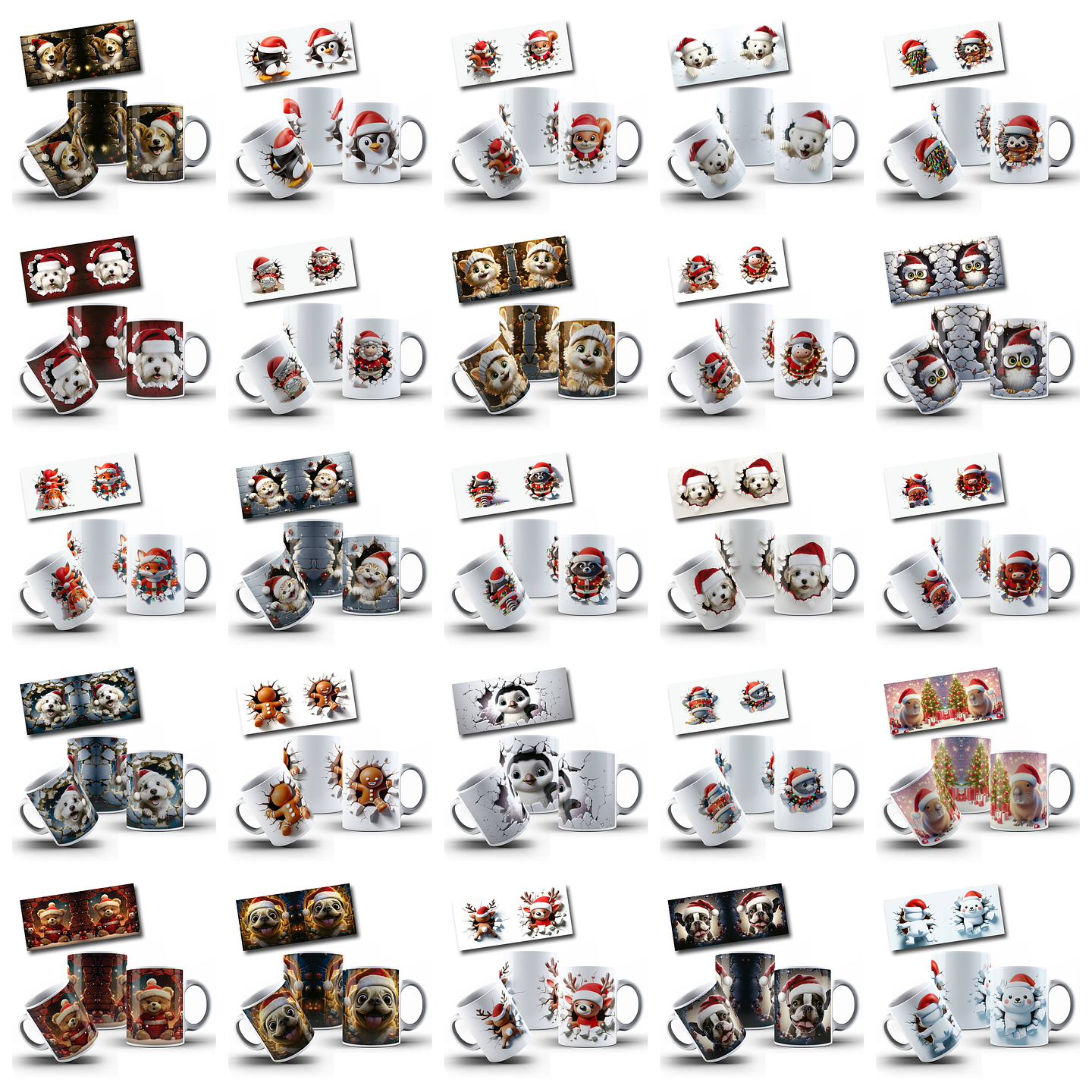 198 Artes para Caneca Natal 3d Arquivo em Jpg 6