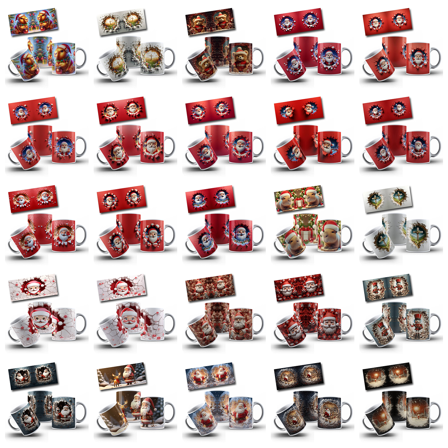 198 Artes para Caneca Natal 3d Arquivo em Jpg 7