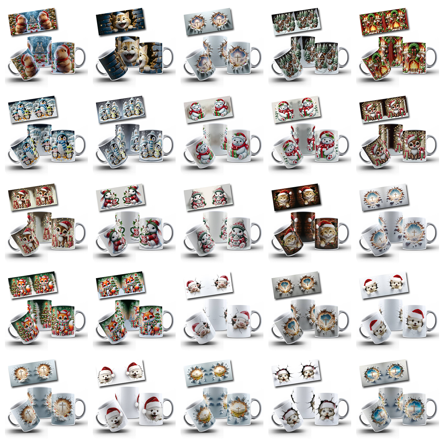 198 Artes para Caneca Natal 3d Arquivo em Jpg 8