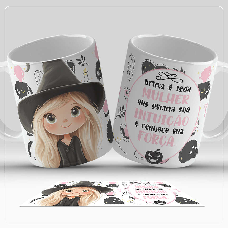 6 Artes para Caneca Bruxinhas Arquivo em Jpg 2