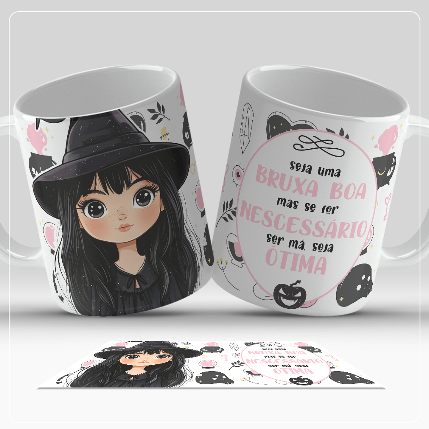 6 Artes para Caneca Bruxinhas Arquivo em Jpg 5