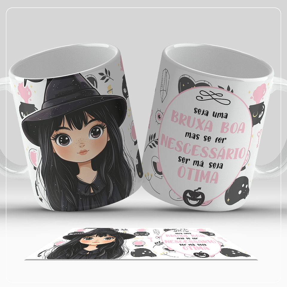 6 Artes para Caneca Bruxinhas Arquivo em Jpg 5