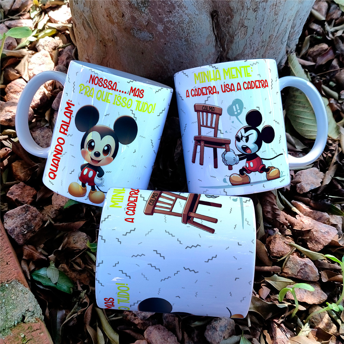 6 Artes para Caneca Personagens Calma Arquivo Editável 3
