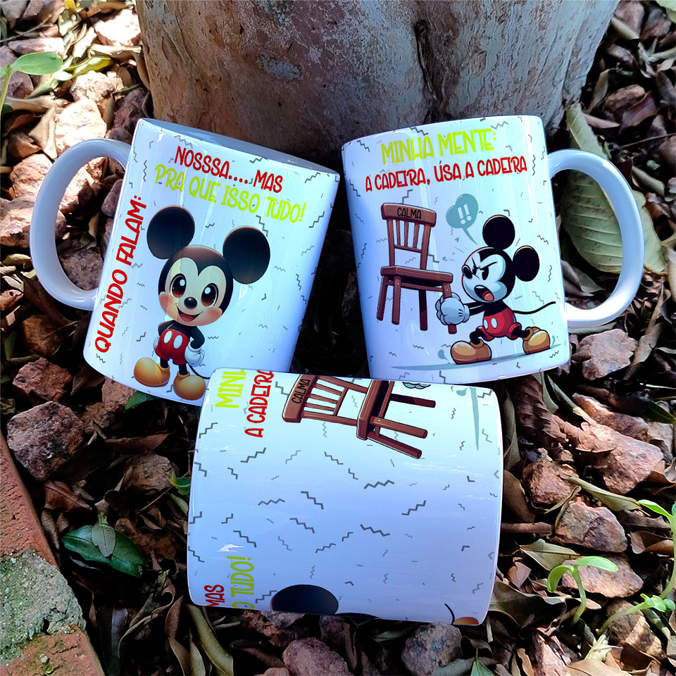6 Artes para Caneca Personagens Calma Arquivo Editável 3