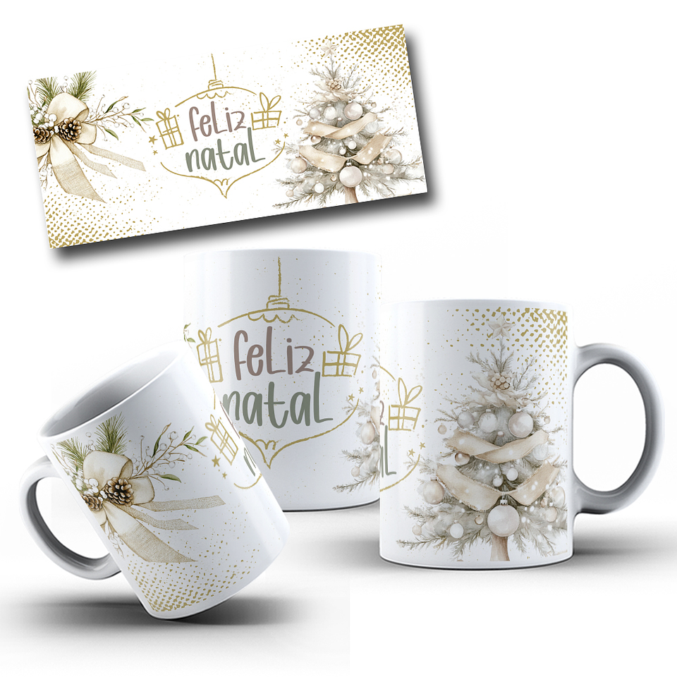 7 Artes para Caneca Natal Clássico Arquivo Editável 2