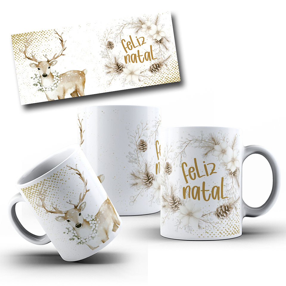 7 Artes para Caneca Natal Clássico Arquivo Editável 7