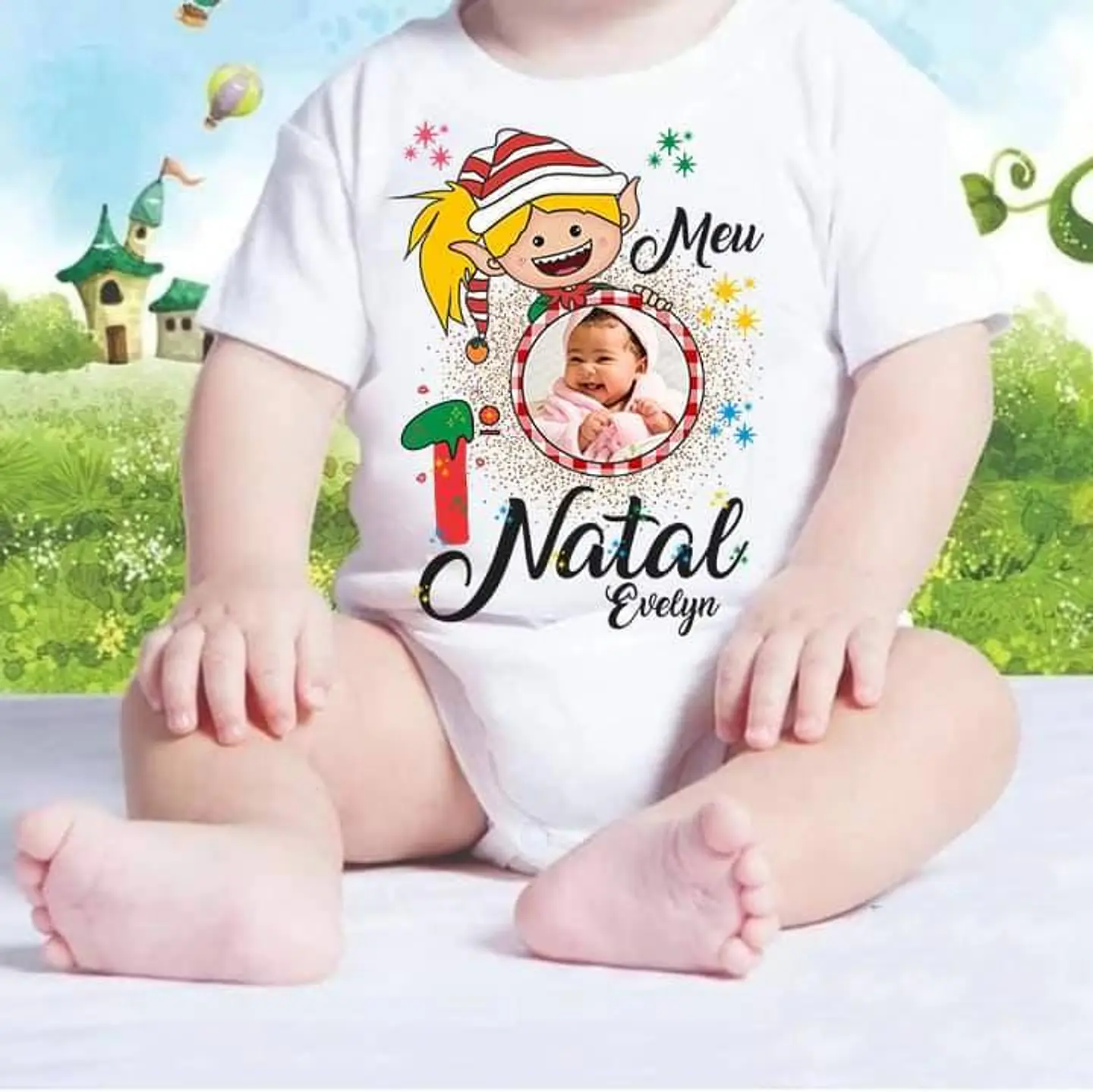 5 Artes para Body Meu primeiro Natal Arquivo Editável 3