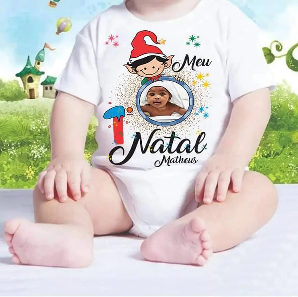 5 Artes para Body Meu primeiro Natal Arquivo Editável 6