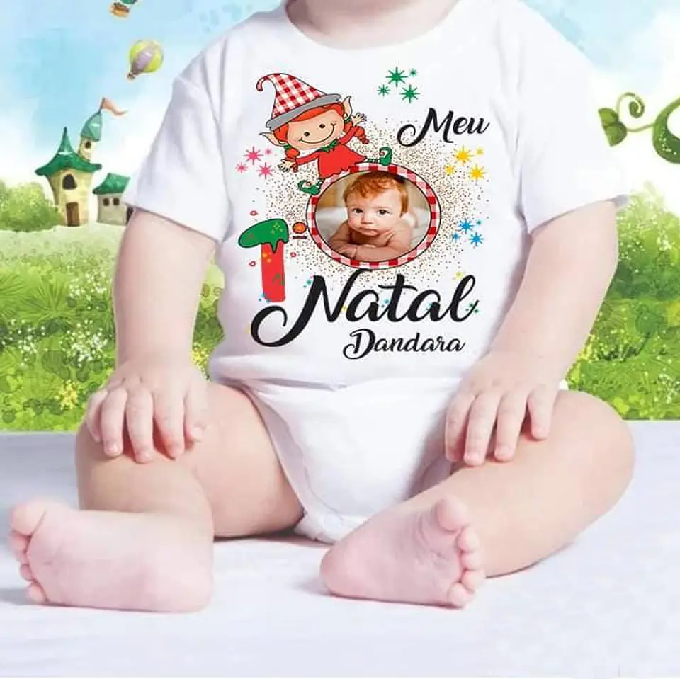 5 Artes para Body Meu primeiro Natal Arquivo Editável 8