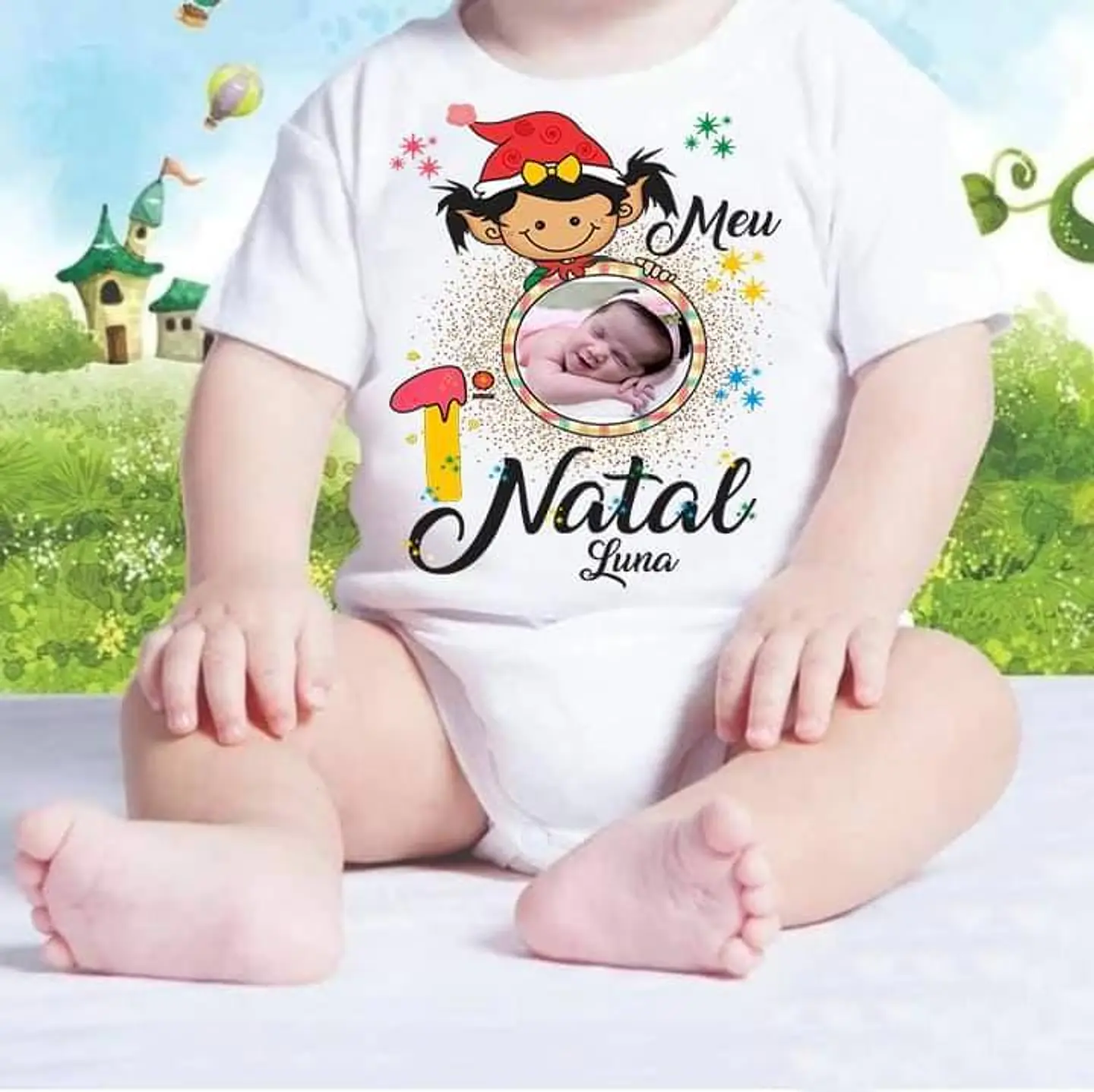 5 Artes para Body Meu primeiro Natal Arquivo Editável 9