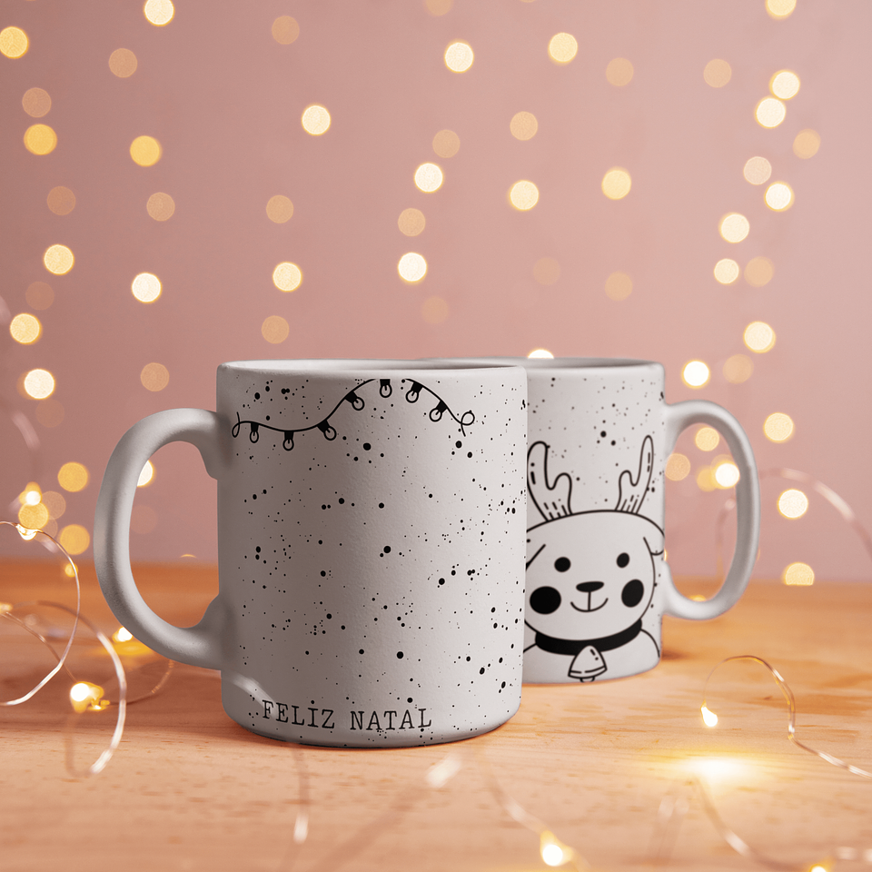 8 Artes para Caneca Natal Minimalista Arquivo Editável 1