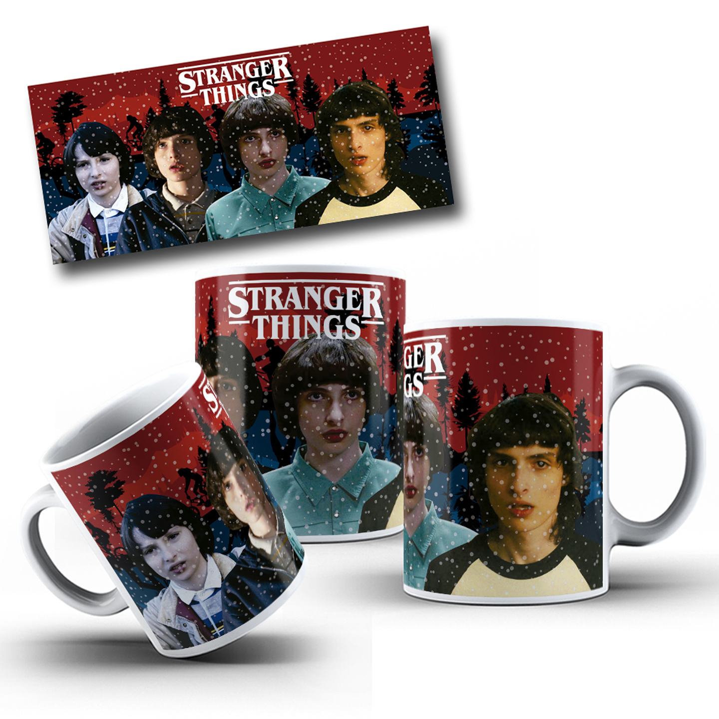 7 Artes para Caneca Stranger Things Arquivo em Jpg 1