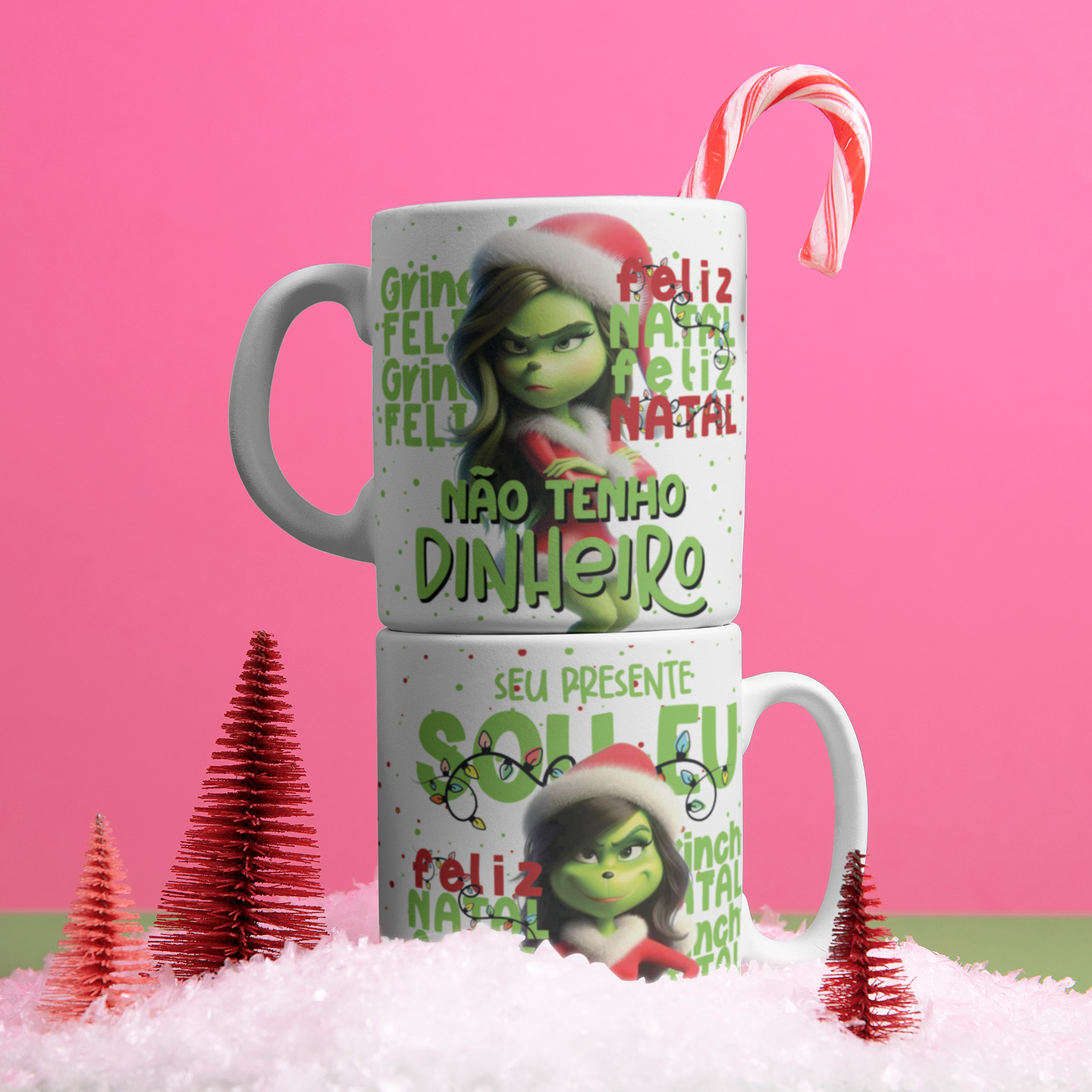 8 Artes para Caneca Grinch Natal Arquivo Editável  8