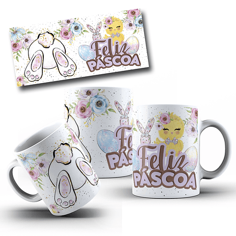 9 Artes para Caneca Páscoa Arquivo em Jpg