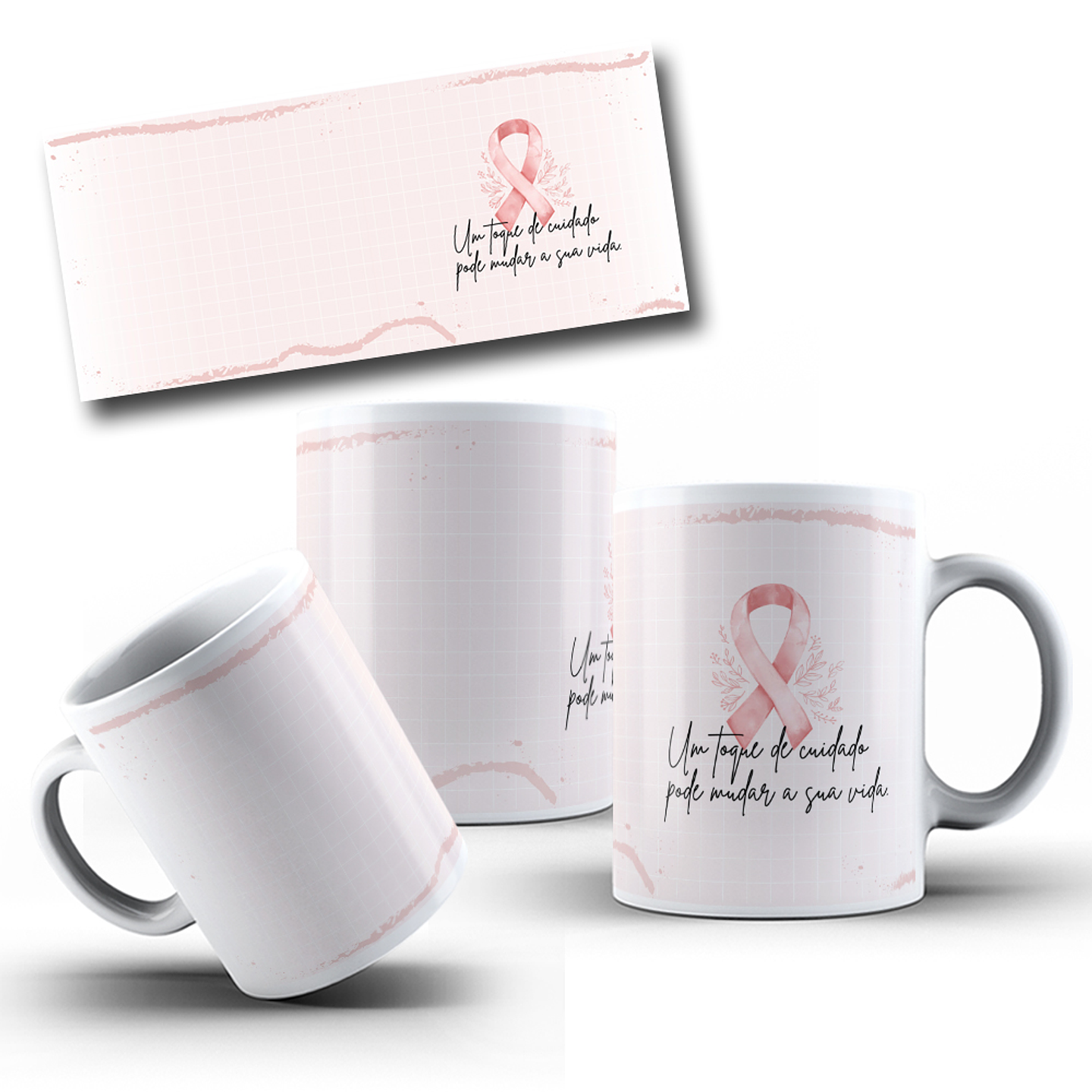 8 Artes para Caneca Outubro Rosa Arquivo em Jpg 2