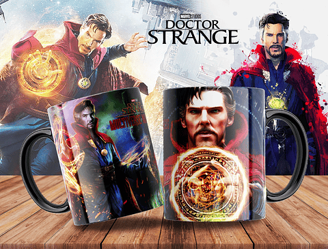 10 Artes para Caneca Doctor Stranger Arquivo Editável