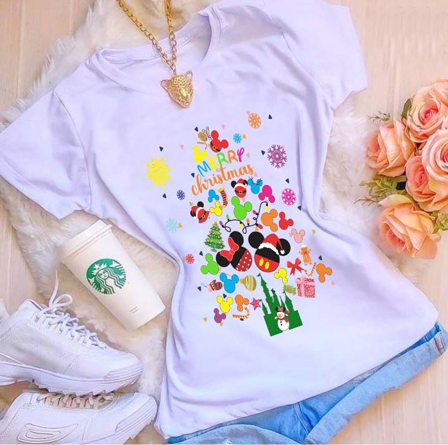 10 Artes para Caneca e Camisa Natal Mickey e Minnie Arquivo Editável  2