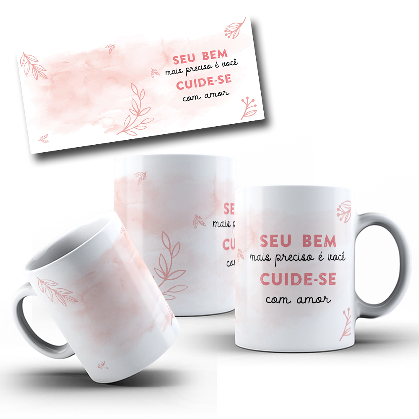8 Artes para Caneca Outubro Rosa Arquivo em Jpg 8