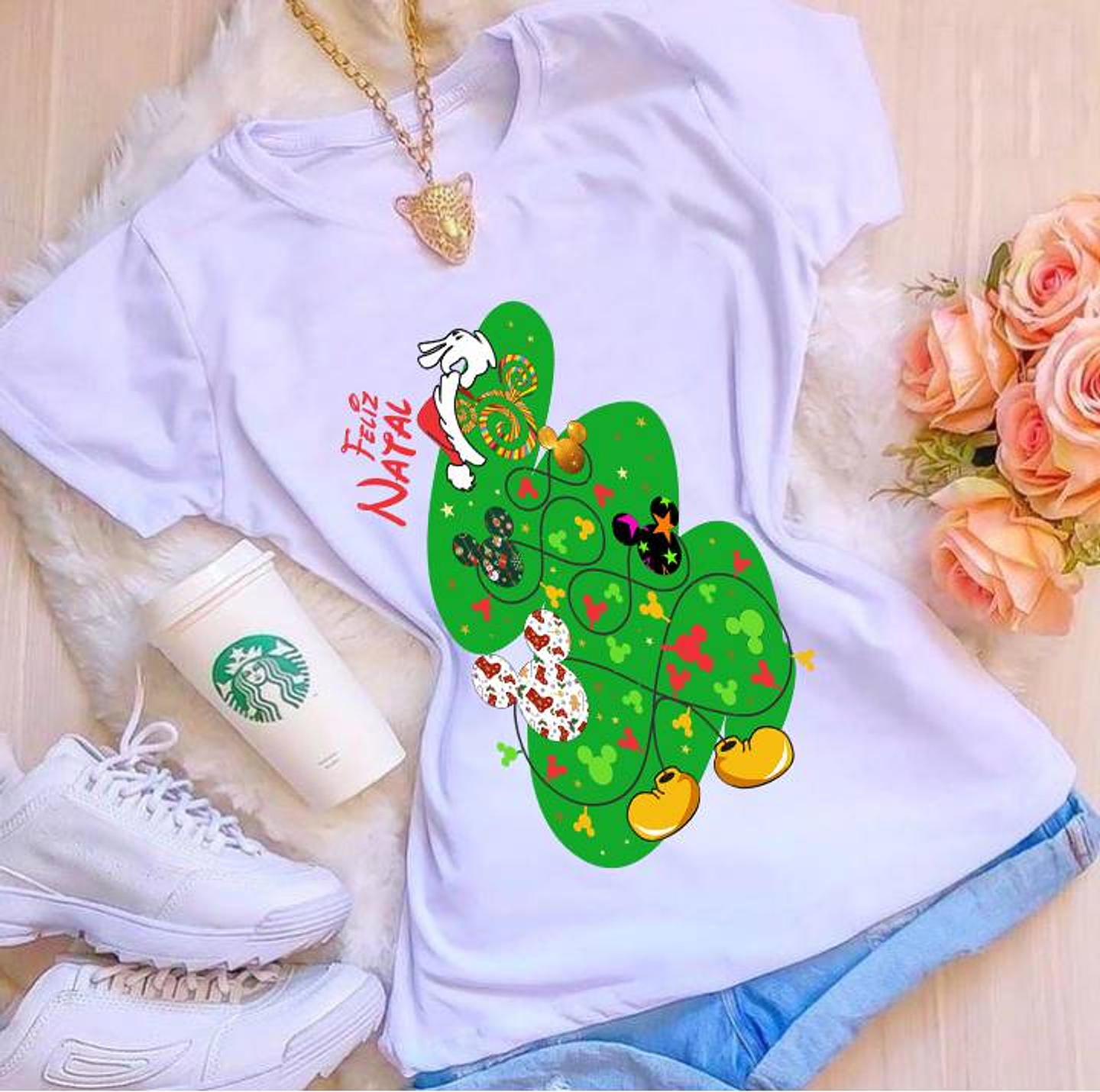 10 Artes para Caneca e Camisa Natal Mickey e Minnie Arquivo Editável  3