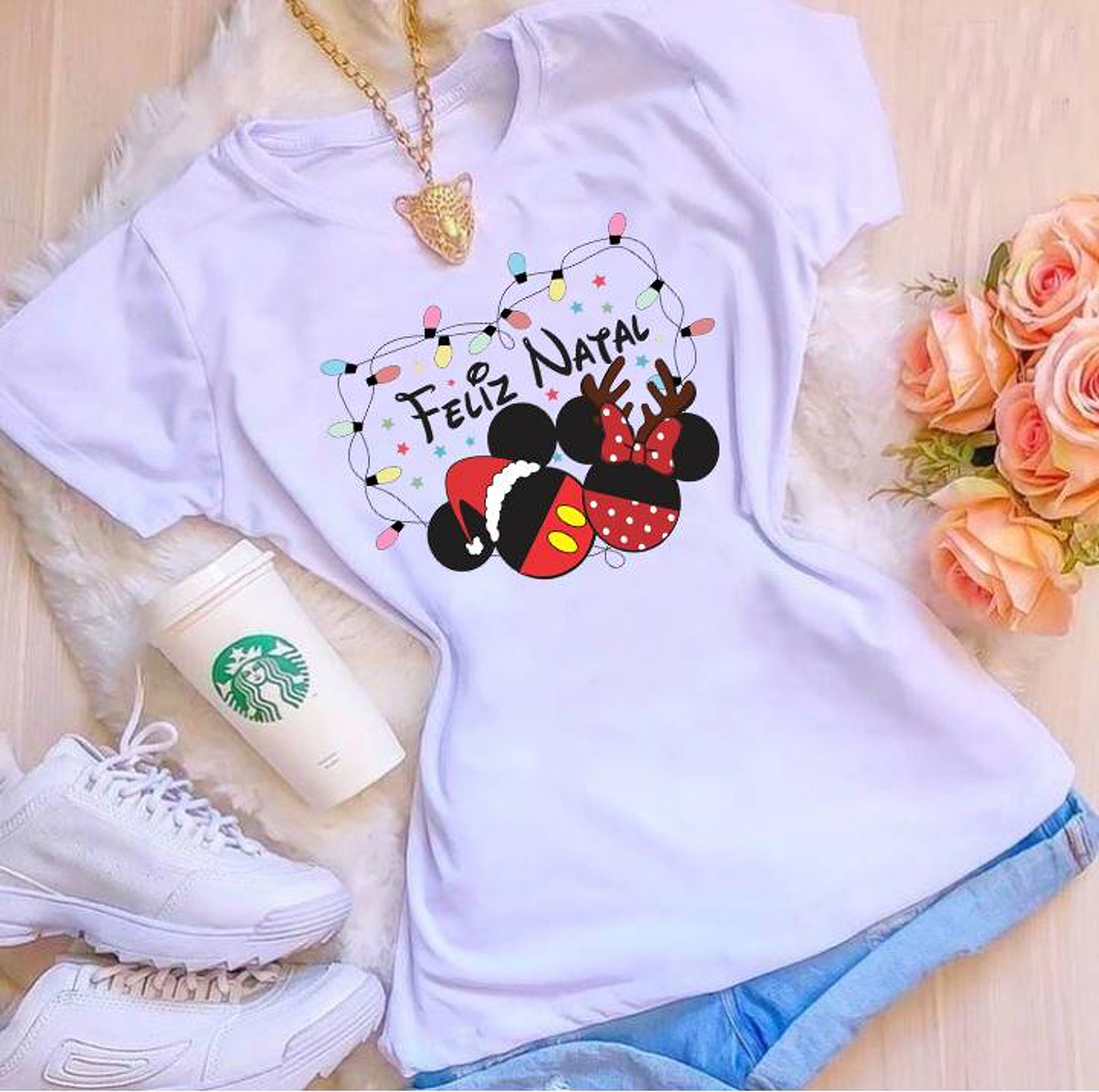 10 Artes para Caneca e Camisa Natal Mickey e Minnie Arquivo Editável  5