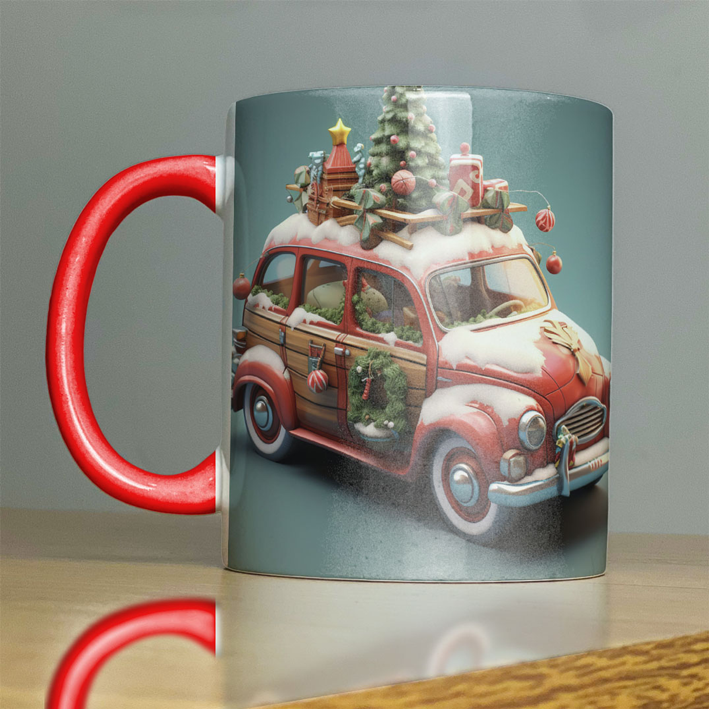 9 Artes para Caneca Carros Natal Arquivo em Jpg 4