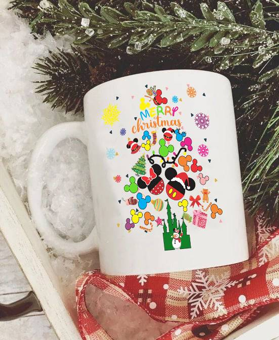 10 Artes para Caneca e Camisa Natal Mickey e Minnie Arquivo Editável  6