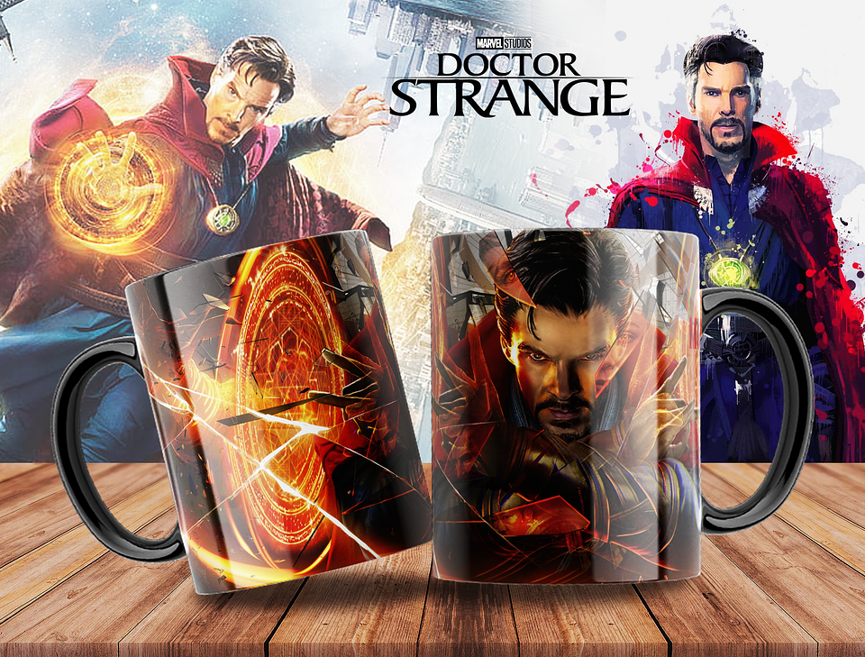 10 Artes para Caneca Doctor Stranger Arquivo Editável 4