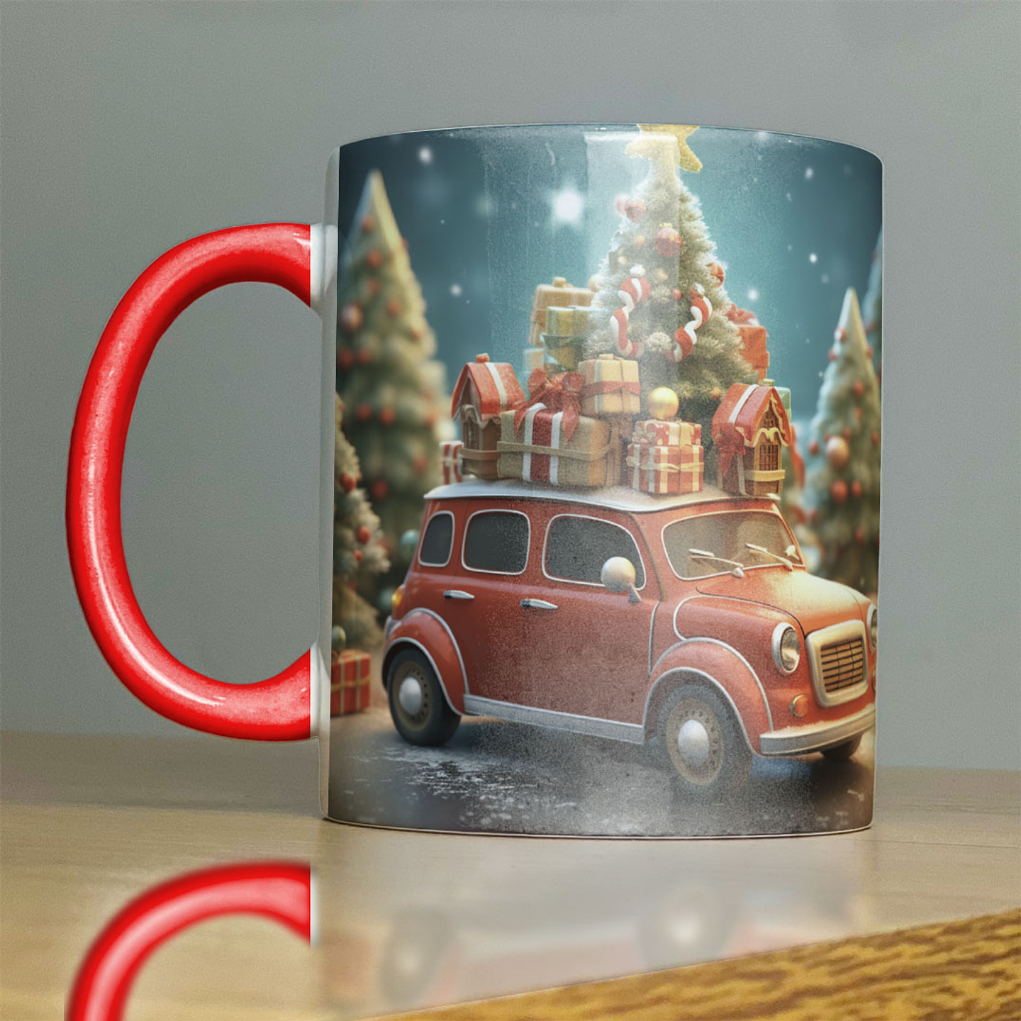 9 Artes para Caneca Carros Natal Arquivo em Jpg 6