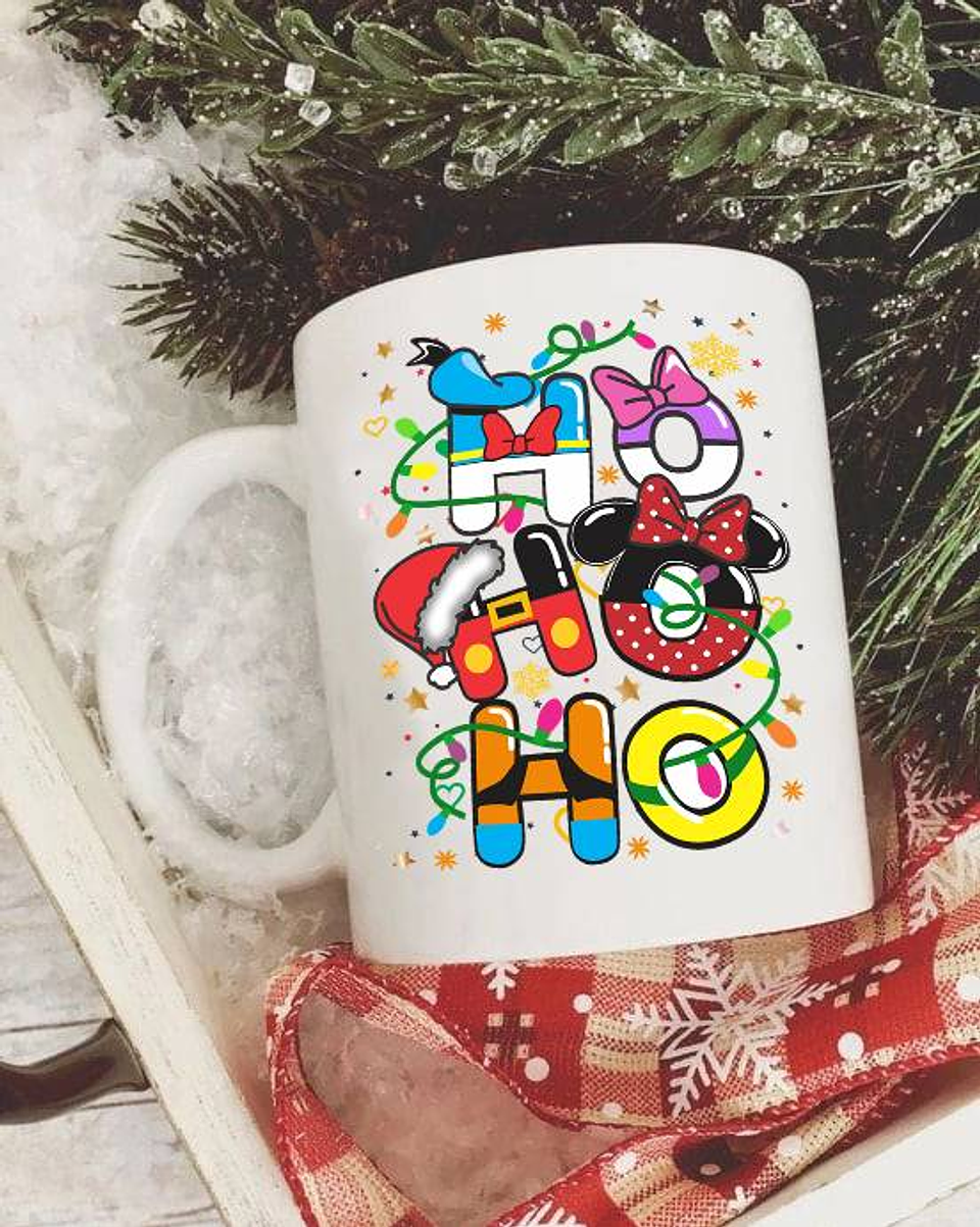 10 Artes para Caneca e Camisa Natal Mickey e Minnie Arquivo Editável  8