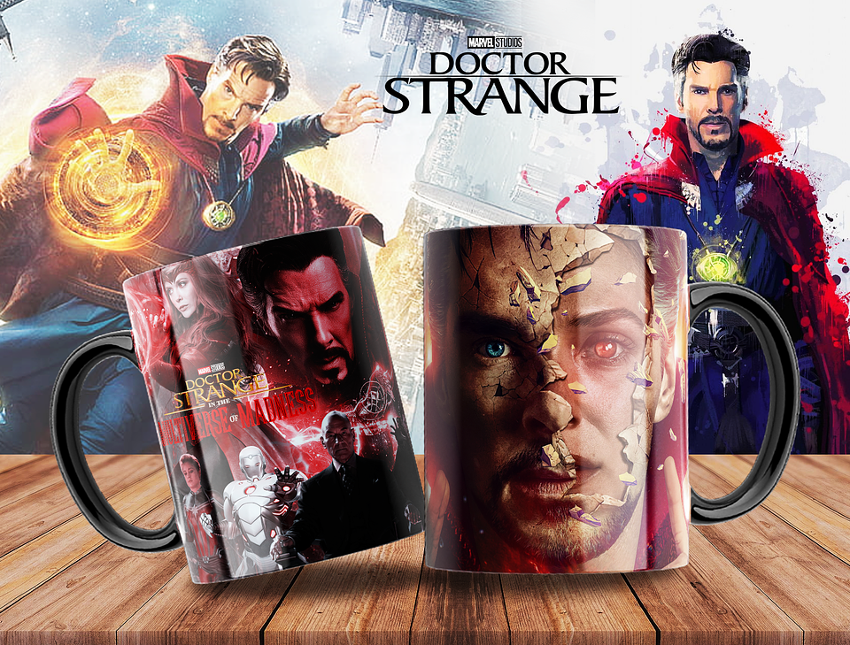 10 Artes para Caneca Doctor Stranger Arquivo Editável 6