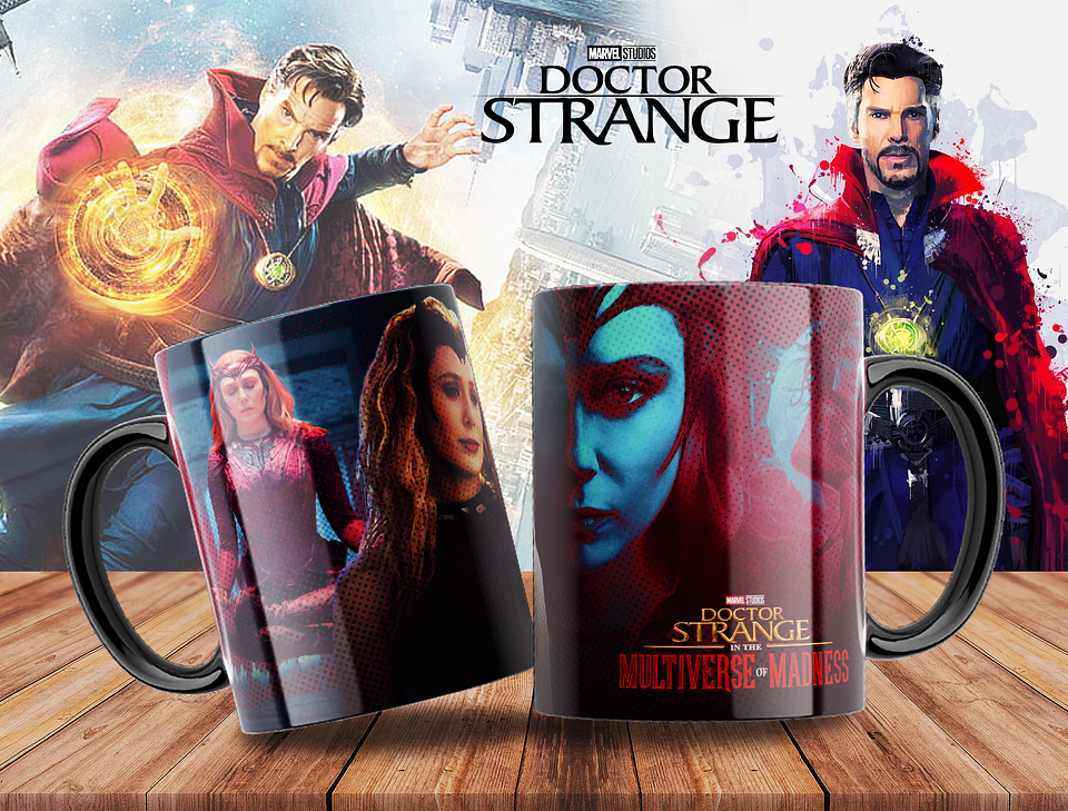 10 Artes para Caneca Doctor Stranger Arquivo Editável 7