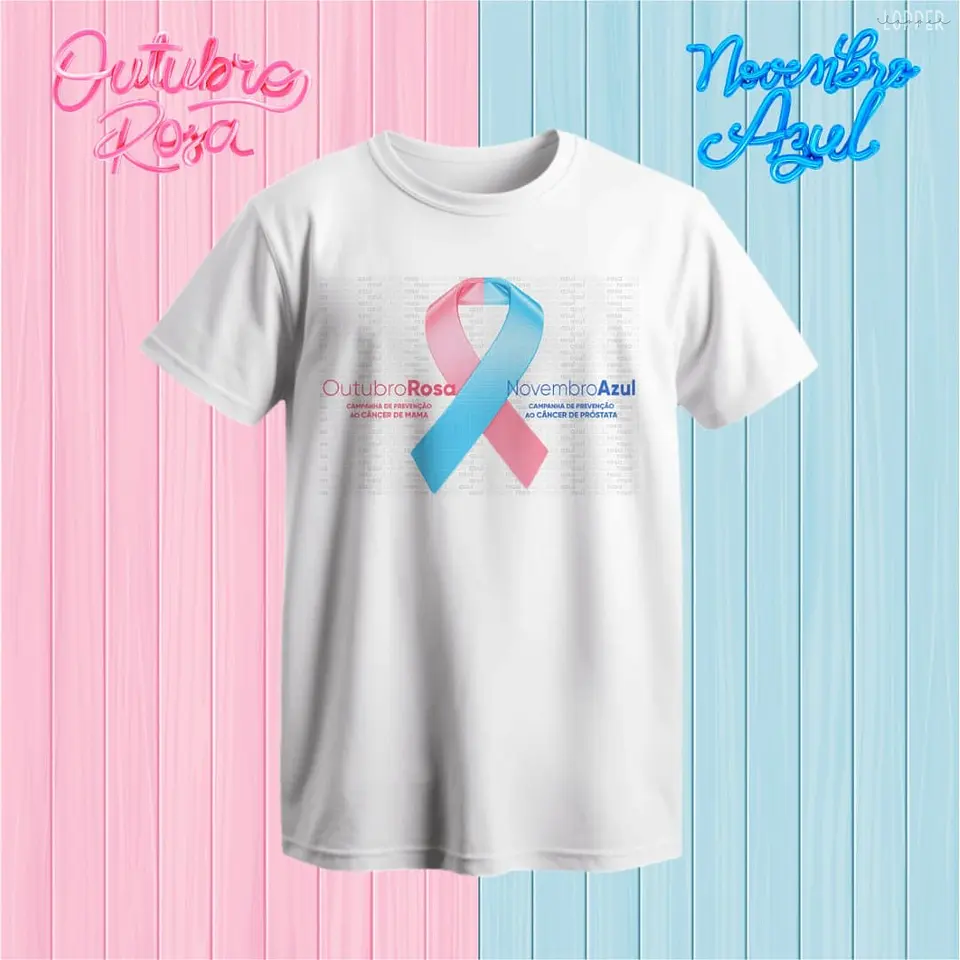 10 Artes para Camisa Outubro Rosa e Novembro Azul Arquivo Editável 4