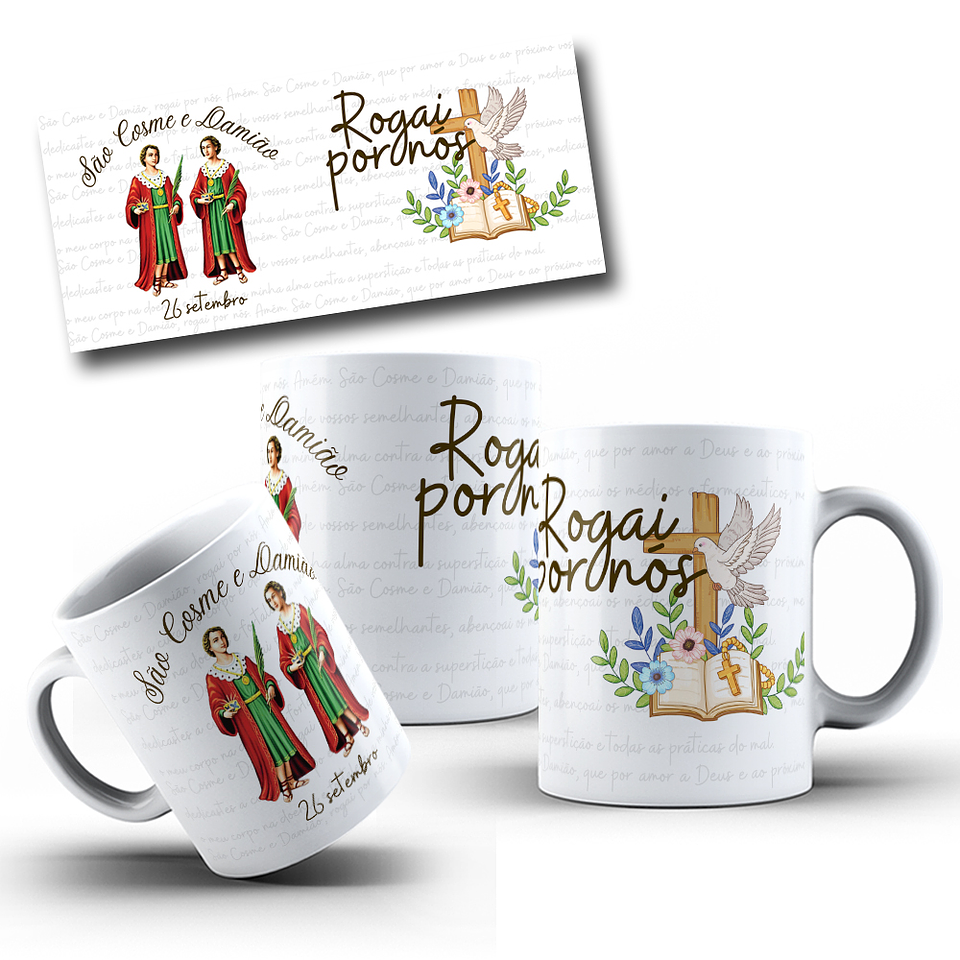 10 Artes para Caneca Santinhos Arquivo em Jpg 2