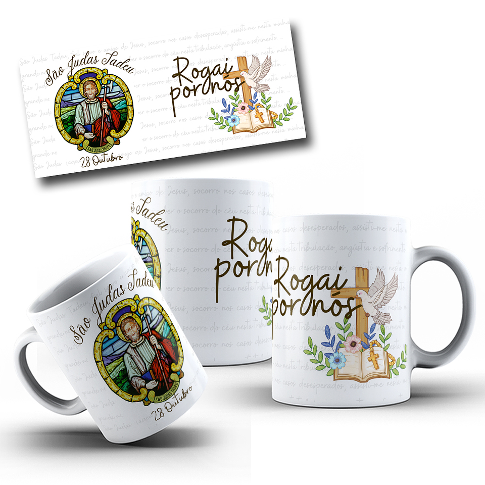 10 Artes para Caneca Santinhos Arquivo em Jpg 6