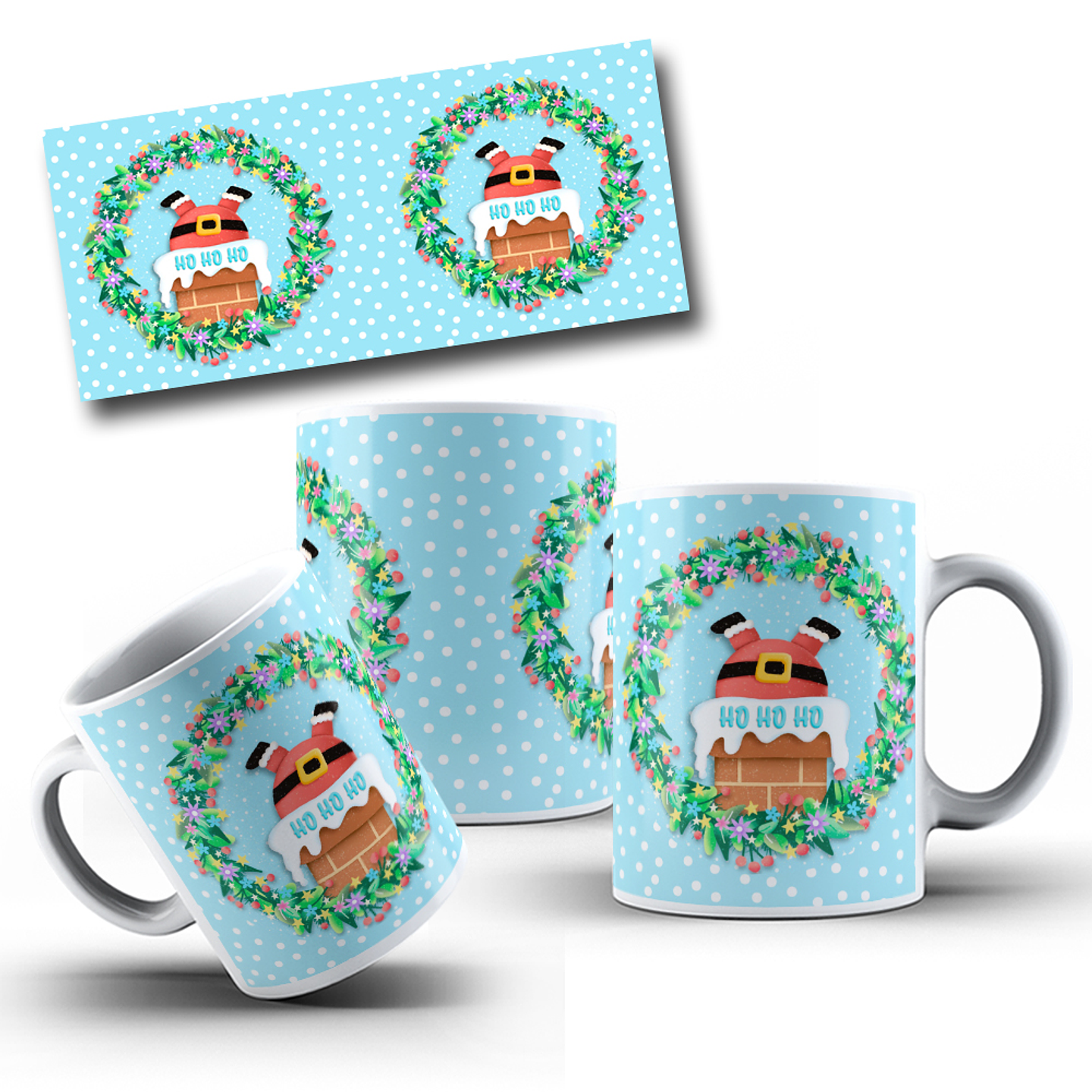 10 Artes para Caneca Natal Papai Noel Arquivo em Jpg 8