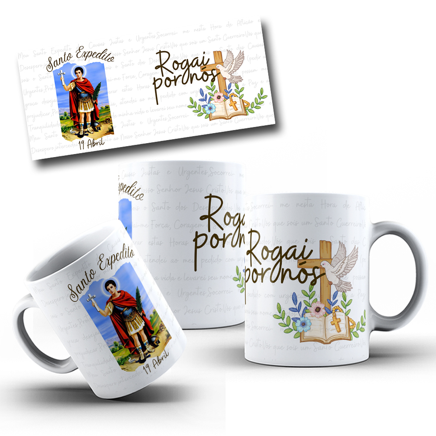 10 Artes para Caneca Santinhos Arquivo em Jpg 7