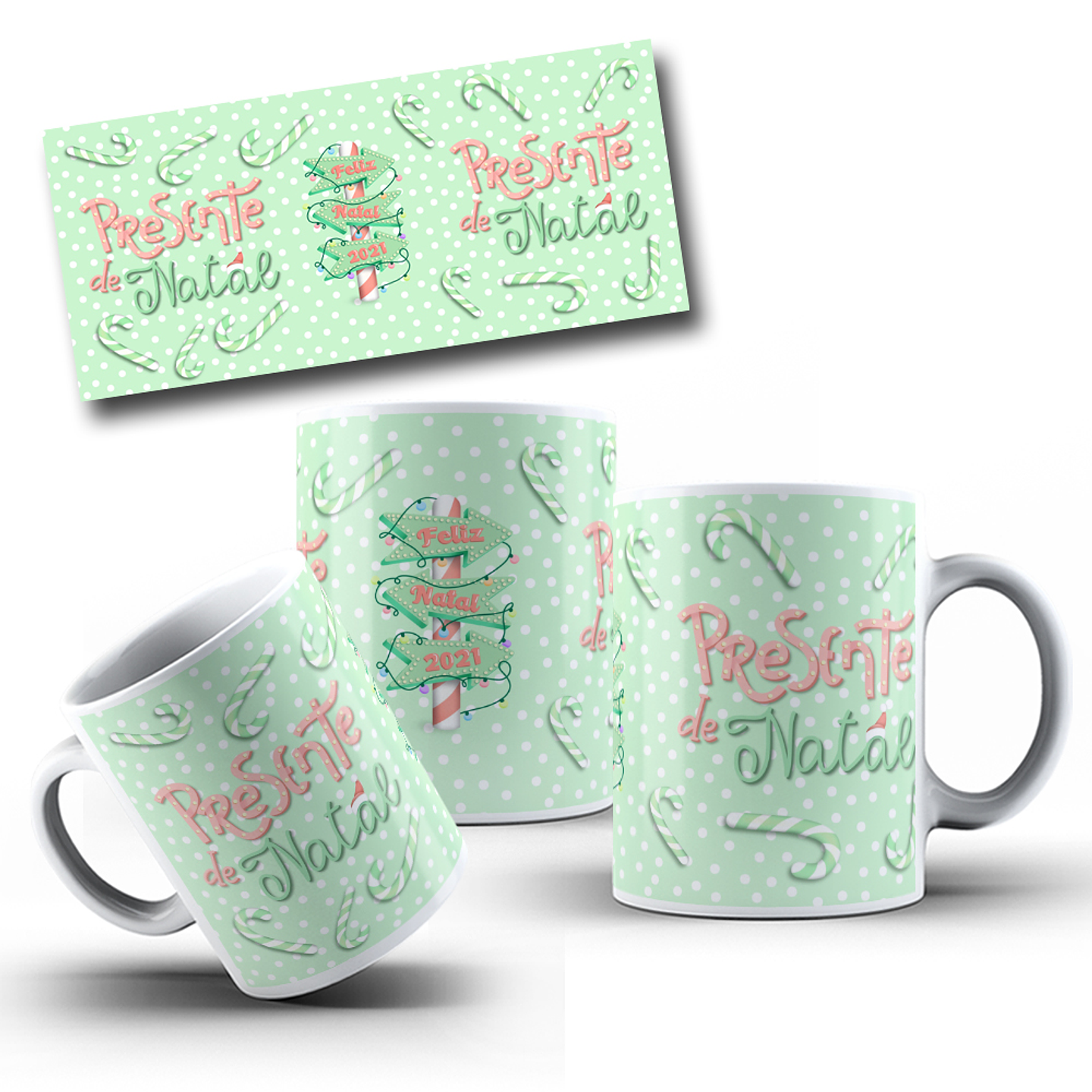 10 Artes para Caneca Natal Papai Noel Arquivo em Jpg 10