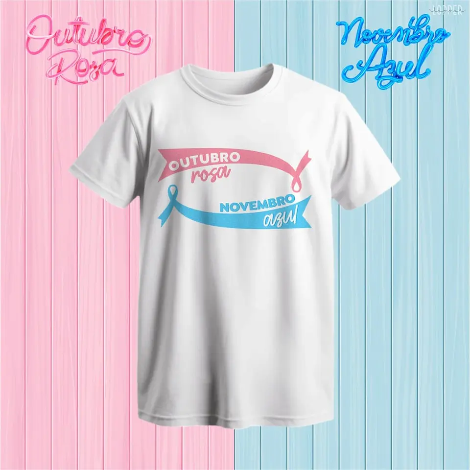 10 Artes para Camisa Outubro Rosa e Novembro Azul Arquivo Editável 9