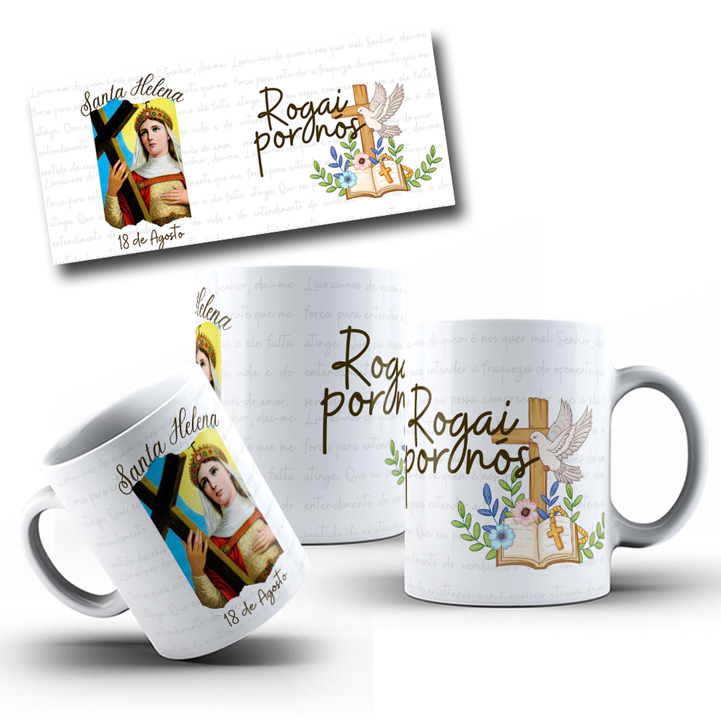 10 Artes para Caneca Santinhos Arquivo em Jpg 11