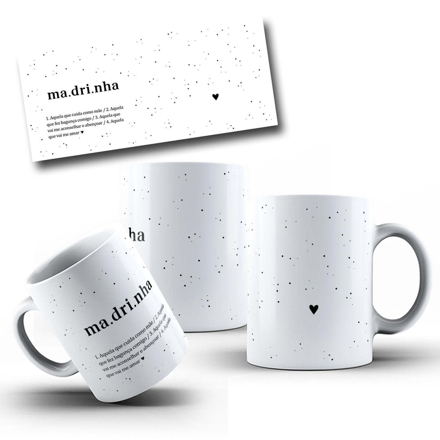 12 Artes para Caneca Batismos Padrinhos Arquivo em Png 5