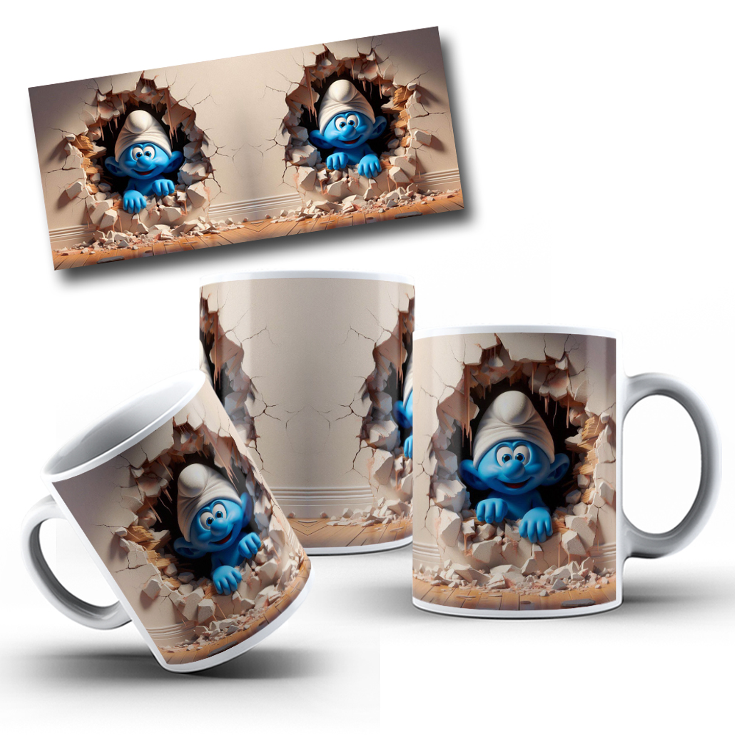 12 Artes para Caneca Personagens 3D Arquivo em Png 2